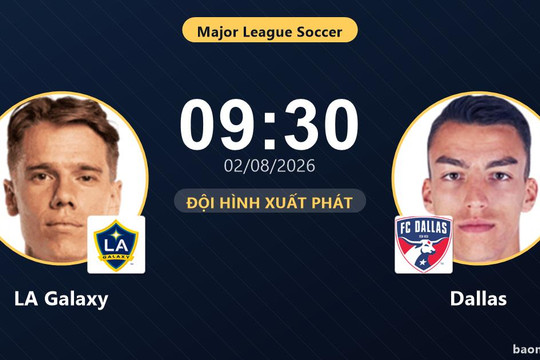 Trực tiếp LA Galaxy vs Dallas: Đội hình xuất phát