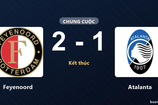 Feyenoord đánh bại Atalanta, đội khách trắng tay tại Rotterdam