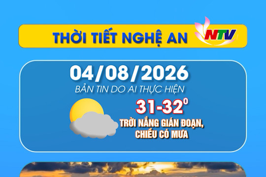 Thời tiết Nghệ An hôm nay - 04/08/2026