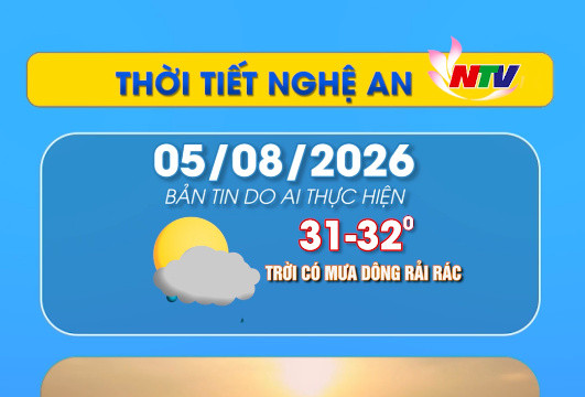 Thời tiết Nghệ An hôm nay 5/8/2026