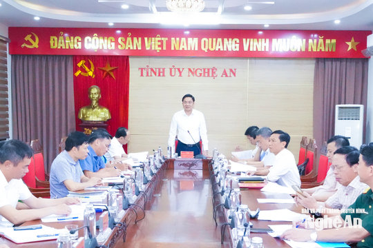 Thường trực Tỉnh ủy Nghệ An giao ban với các cơ quan khối Nội chính tháng 8/2026