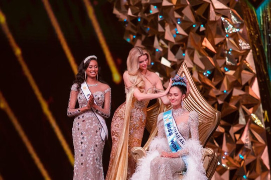 Tân Miss Grand Vietnam Emoura Phạm gửi lời chúc đến Lê Nguyễn Bảo Ngọc tại Miss World 2026