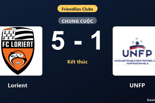 Lorient thắng đậm UNFP trong trận giao hữu cấp câu lạc bộ