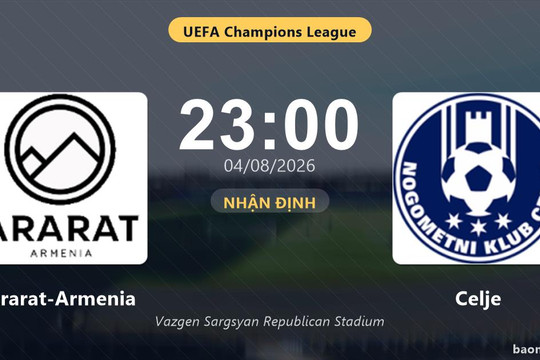 Nhận định Ararat-Armenia vs Celje: đội hình dự kiến