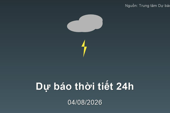 Dự báo thời tiết đêm nay và ngày mai (05/08/2026): Bắc Bộ mưa lớn, Nam Bộ chiều tối có dông