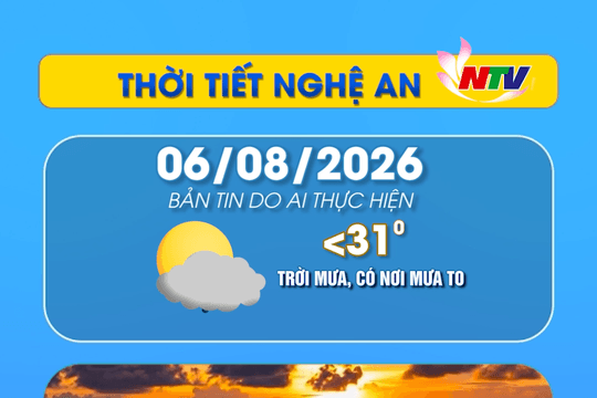 Thời tiết Nghệ An hôm nay - 06/08/2026