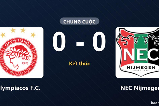 Olympiacos F.C. và NEC Nijmegen chia điểm trong trận cầu im tiếng