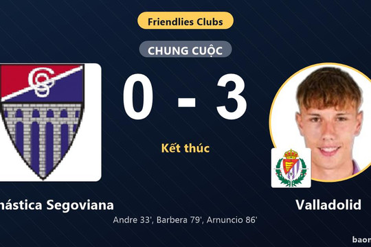 Valladolid thắng đậm, Gimnástica Segoviana trắng tay ở Club Friendlies
