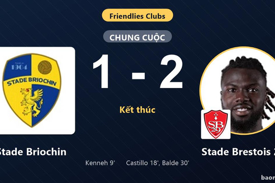 Stade Brestois 29 ngược dòng hạ Stade Briochin trong trận giao hữu