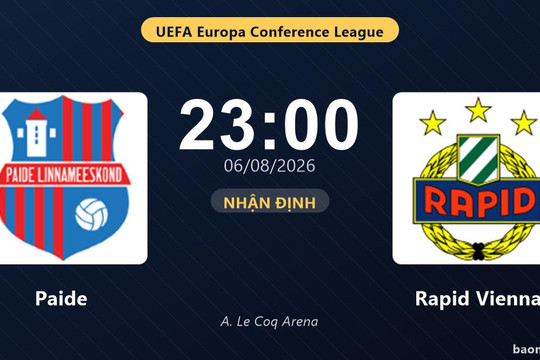 Nhận định Paide vs Rapid Vienna: đội hình dự kiến