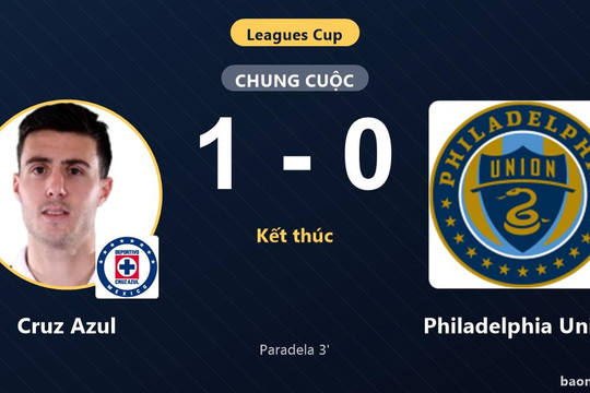 Cruz Azul hạ Philadelphia Union, khởi đầu thuận lợi tại Leagues Cup
