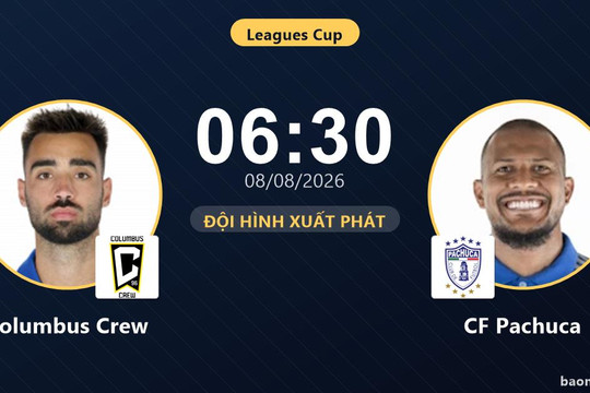 Trực tiếp Columbus Crew vs CF Pachuca: Đội hình xuất phát