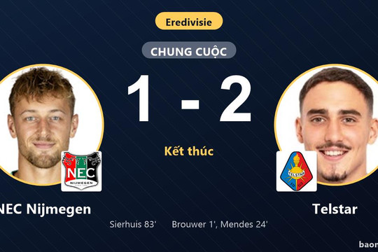 Thắng NEC Nijmegen 2-1, Telstar khởi đầu thuận lợi còn chủ nhà trắng tay ngày ra quân