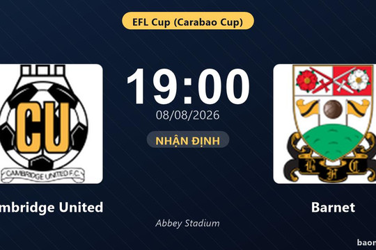 Nhận định Cambridge United vs Barnet: đội hình dự kiến