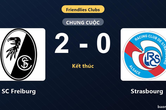 Đánh bại Strasbourg 2-0, SC Freiburg giành chiến thắng ở trận giao hữu CLB