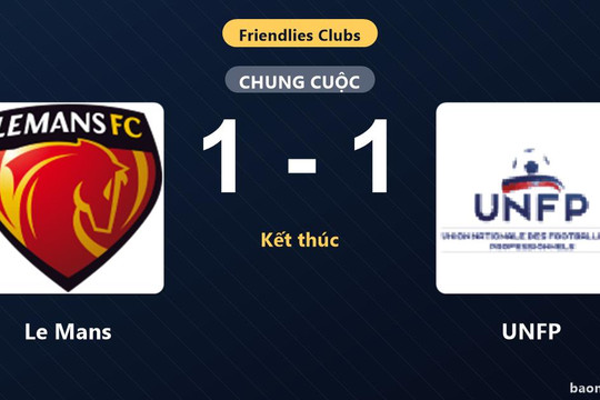 Le Mans và UNFP chia điểm trong trận giao hữu câu lạc bộ