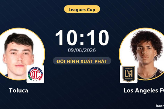 Trực tiếp Toluca vs Los Angeles FC: Toluca áp đảo thế trận, Los Angeles FC gồng mình phòng ngự, chưa có bàn thắng
