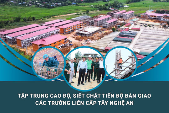 Tập trung cao độ, siết chặt tiến độ bàn giao các trường liên cấp Tây Nghệ An