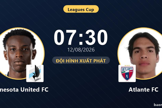 Trực tiếp Minnesota United FC vs Atlante FC: Minnesota United FC nhỉnh hơn trong những phút đầu, chưa có bàn thắng