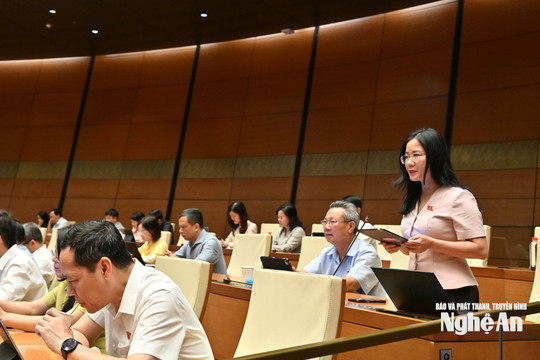 Đại biểu Nguyễn Thị Minh Tú đề nghị minh bạch cấp băng tần, giảm thủ tục, rõ cơ chế chia sẻ hạ tầng viễn thông