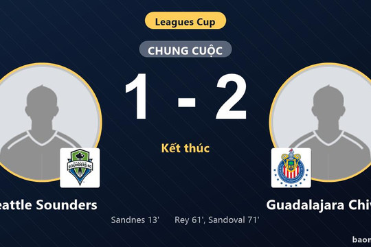 Bị Seattle Sounders dẫn trước, Guadalajara Chivas ngược dòng thắng 2-1 tại Leagues Cup