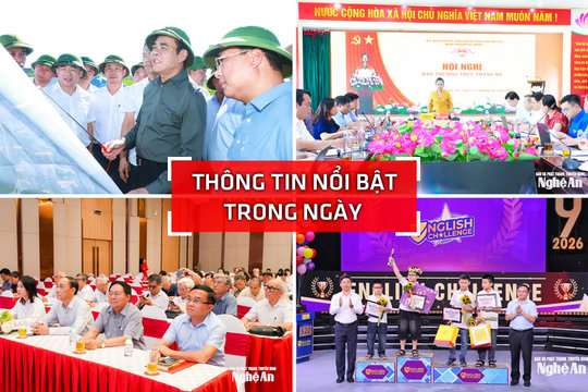 Nghệ An: Thông tin nổi bật ngày 13/8
