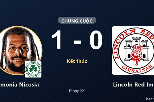 Đánh bại Lincoln Red Imps 1-0, Omonia Nicosia giữ trọn niềm vui trên sân Neo GSP