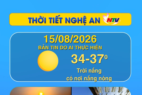 Thời tiết Nghệ An hôm nay - 15/08/2026