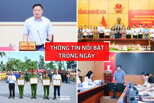 Nghệ An: Thông tin nổi bật ngày 14/8