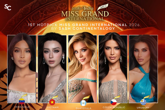 Đại diện Việt Nam Emoura Phạm được dự đoán giành ngôi Á hậu 1 Miss Grand International 2026