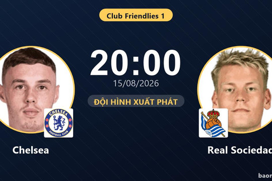 Trực tiếp Chelsea vs Real Sociedad: Đội hình xuất phát