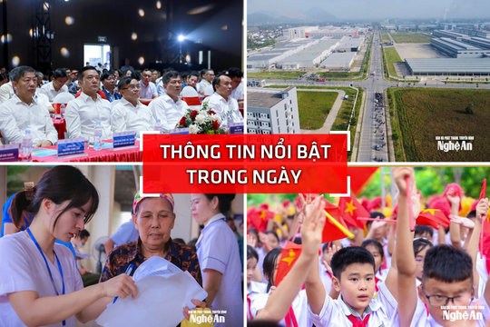 Nghệ An: Thông tin nổi bật ngày 15/8