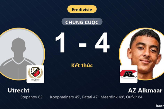 Đè bẹp Utrecht 4-1 trên sân khách, AZ Alkmaar vọt lên vị trí thứ 4 Eredivisie