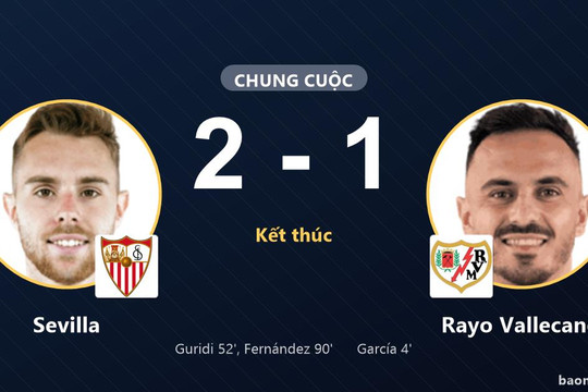 Ngược dòng quật ngã Rayo Vallecano, Sevilla vươn lên nhì bảng