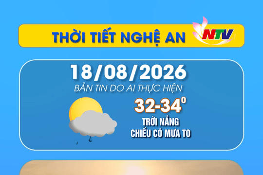 Thời tiết Nghệ An hôm nay - 18/08/2026