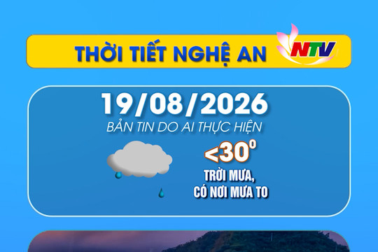 Thời tiết Nghệ An hôm nay - 19/08/2026