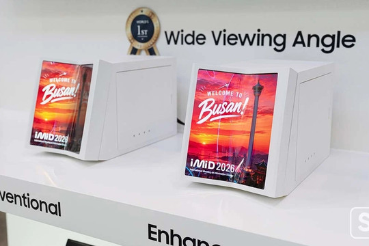 Công nghệ Wide-View OLED 7.6 inch của Samsung giải quyết hiện tượng sụt độ sáng nếp gấp
