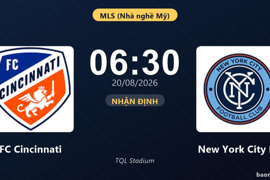 Nhận định FC Cincinnati vs New York City FC: đội hình dự kiến