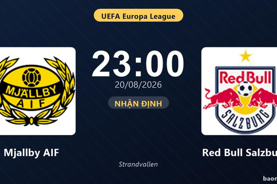 Trực tiếp Mjallby AIF vs Red Bull Salzburg: Trận đấu đang diễn ra