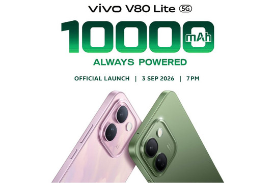 Sức mạnh vivo V80 Lite 5G sắp ra mắt ngày 3/9: Pin 10.000 mAh và vi xử lý Dimensity
