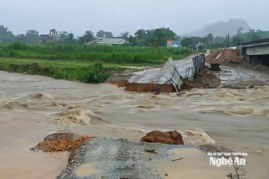 Cảnh báo lũ trên các sông tỉnh Nghệ An