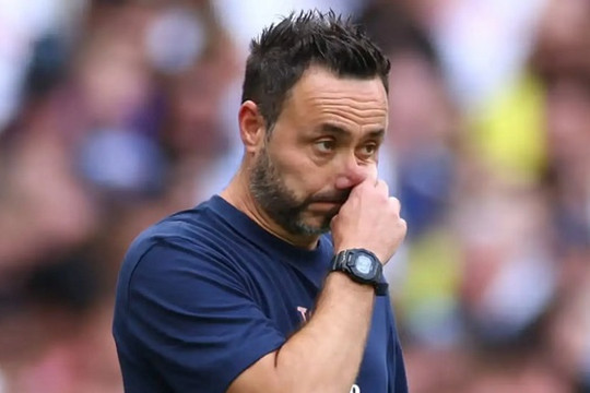 HLV Roberto De Zerbi xin lỗi cổ động viên Tottenham sau trận thua bạc nhược trước Brentford