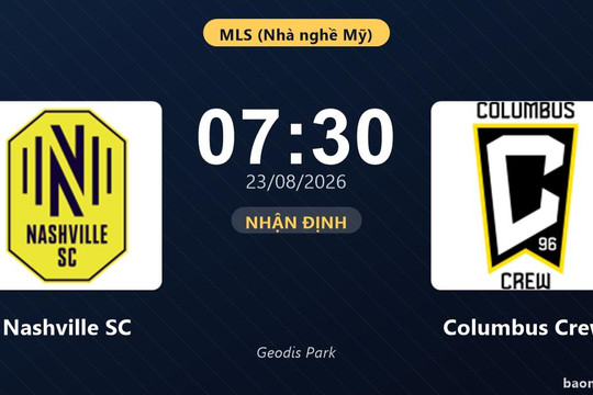 Trực tiếp Nashville SC vs Columbus Crew: Trận đấu đang diễn ra