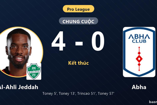 Toney lập hat-trick vùi dập Abha, Al-Ahli Jeddah thắng tưng bừng trận ra quân