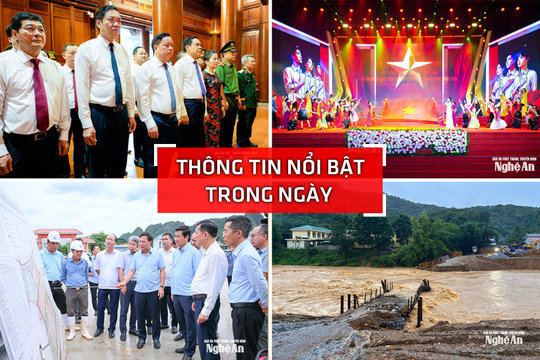 Nghệ An: Thông tin nổi bật ngày 25/8