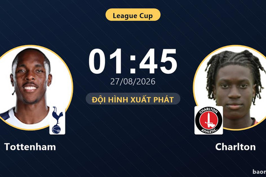 Trực tiếp Tottenham vs Charlton: Tottenham áp đảo quyền kiểm soát bóng, chưa có bàn thắng