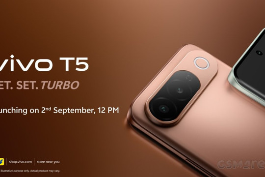 vivo T5 5G ấn định ngày ra mắt: Chip Dimensity 7500 Turbo, pin 7.050 mAh và màn hình 144Hz