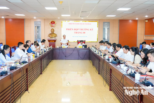 Thường trực HĐND tỉnh họp phiên thường kỳ tháng 8/2026