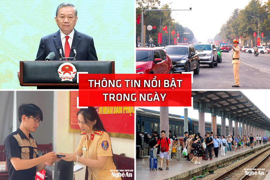 Nghệ An: Thông tin nổi bật ngày 29/8