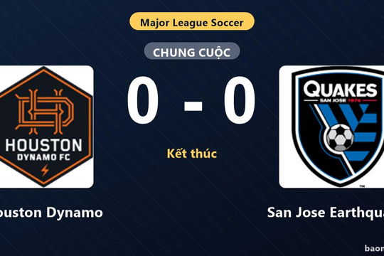 Hòa San Jose Earthquakes không bàn thắng, Houston Dynamo giữ vững vị trí nhì bảng
